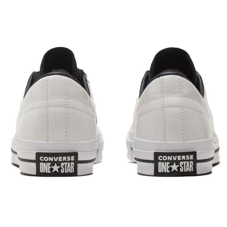 Converse One Star Synthetic Leather Classic Versatile Casual Non-Slip Durable Low-Top Skate Shoes Unisex Sneakers White Black 170570C