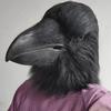 Realistic Raven Mask - Black Bird Design Full Headgear for Halloween, Carnival, and Costume Parties, For Role-Playing and Pranks