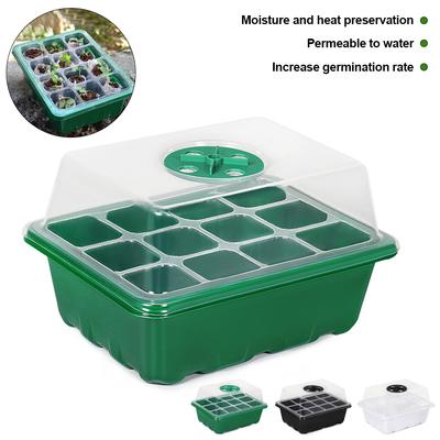 6/12 Holes Seedlings Trays Seed Starter Tray Adjustable Ventilation Humidity Seedlings Germination Tray For Seeds Growing Starting