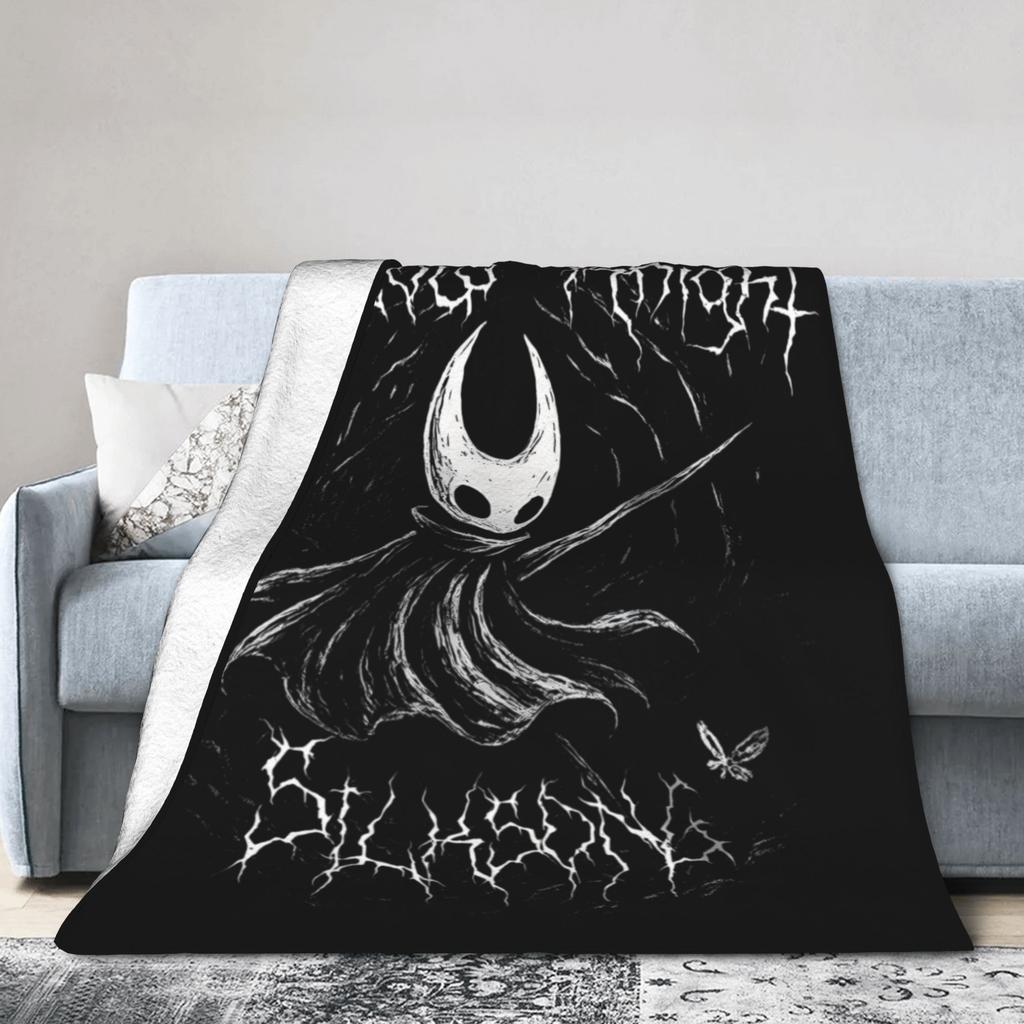 Hollow Knight Silksong Dark Fantasy Samtdecke Modische Decken Gothic für Zuhause Gestrickte Mode-Decke Auto Super Weich Multifunktion