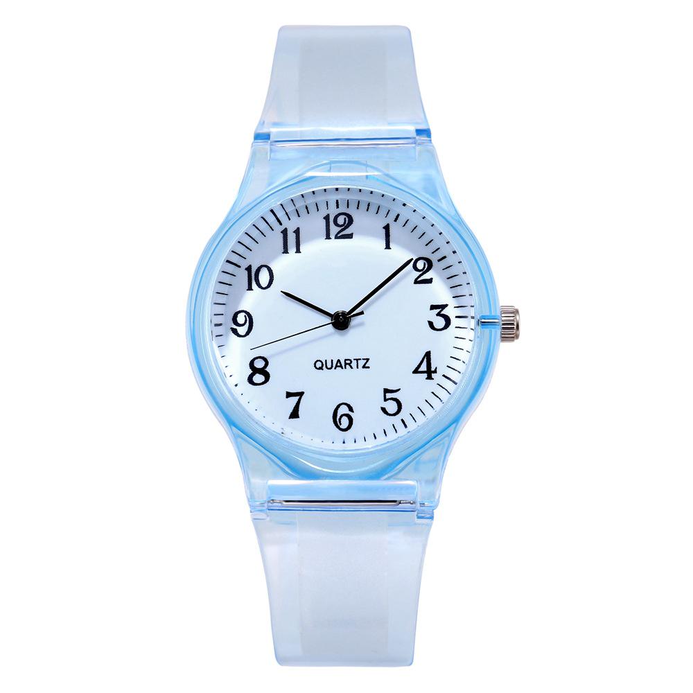 Trendige Koreanischer Stil Jelly Farbe Silikon Damen Uhr - Niedliche, Bunte und Transparente Quarz Armbanduhr