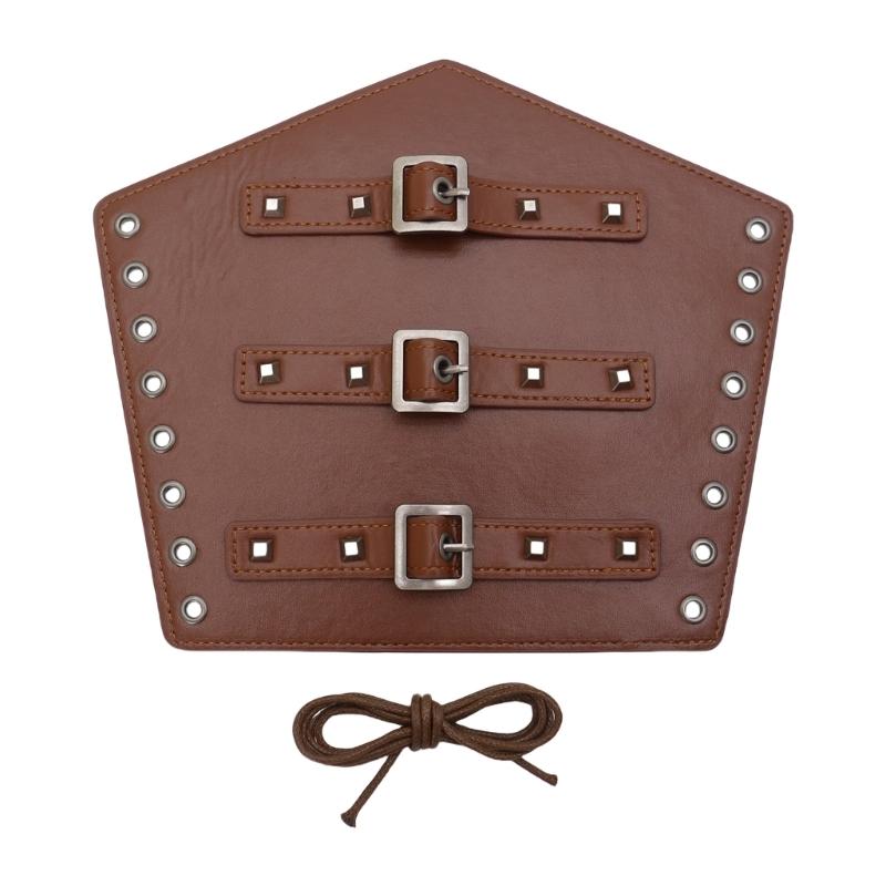 Historical Arm Guard Cosplay Arm Gauntlets Vintage Armband Knight Arm Guard Festival Costume PU Leather Arm Bracers