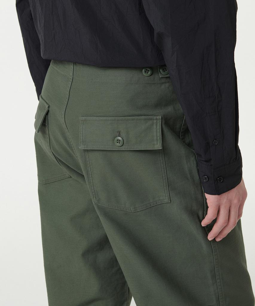 MUSINSA STANDARD Back Satin Wide Belted Fatigue Pants [Khaki]