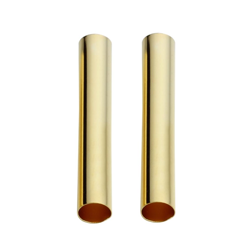 50-100Pcs Metal Brass Long Tube Beads Cylinder Smooth Straight Tube Beads Fit 4/6mm Leather Cord DIY Handmade Bracelet Accessory