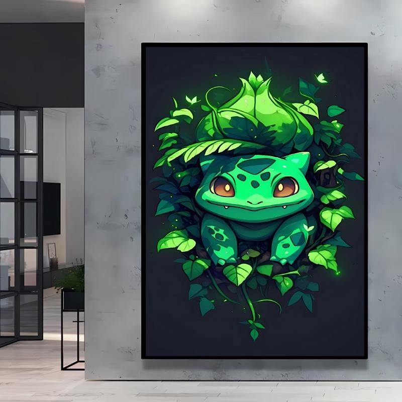 Japanese Anime Canvas Paintings  Pikachu Poster Cartoon Character Picture Bright and Clear Colors High Quality Home Decor
