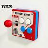 Arcade Game Panel Decor Switch Wall Decoration, Retro Control with Movable 90s Rocker, Mount for E-Sports Room Buttons