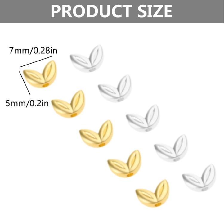 20Pcs Sophisticated Beads Separators with Double Holes Multipurpose Spacer Beads Necklaces Bracelets Making Accessories