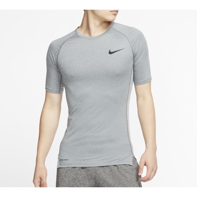 Nike Pro Training Compression Short Sleeve T-Shirt Men Tops Light-Smoke-Grey BV5632-085