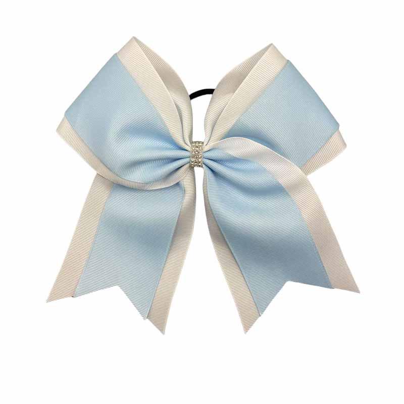 European Double Layer Rhinestone Bow Hair Tie for Kids - Cheerleading & Sports