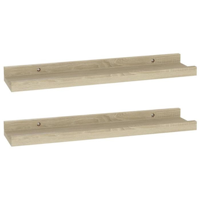 VidaXL Wall Shelves 2 Pcs Sonoma Oak 40x9x3 Cm