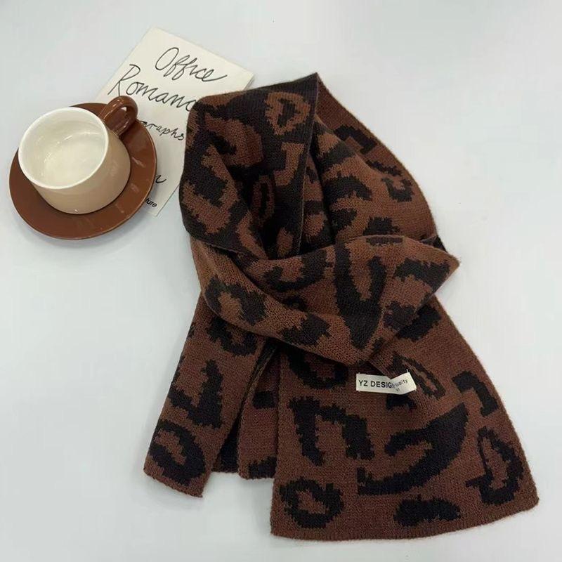 

Couple Leopard Print Scarf Fashionable Versatile Warm Texture Fashionable Scarf Autumn and Winter Scarf