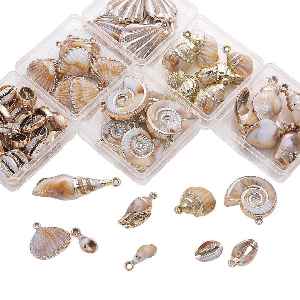 1-10Pcs Acrylic Imitation Shell Pendant For DIY Necklace Bracelet Earrings Jewelry Making Craft Accessories