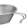Stainless Steel Outdoor Bowl, Ergonomic Design, 17 Ounce Large Capacity Portable Camping Tableware for Hiking and Picnics