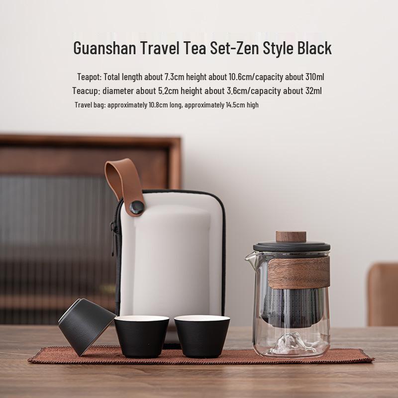 Compact Travel Tea Set: Portable Kung Fu Teacup for Outdoor Use with Quick Guest Cup