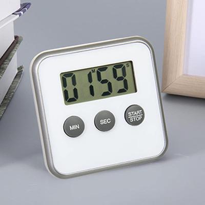 Mini Kitchen Timer Square LCD Digital Display Countdown Alarm Magnet Clock Sleep Stopwatch Clock Timer for Baking, Sleeping