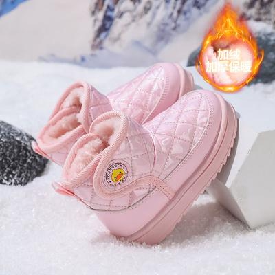 Kleine Gelbe Ente Neue Kinder Schneestiefel Jungen und Mädchen Stiefel Winter Fleece Verdickte Baumwollschuhe Kinder Baby Kurze Stiefel