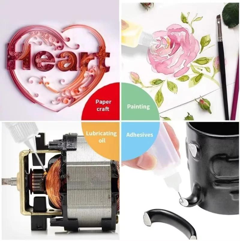 Wholesale Plastic Squeezable Tip Bottle with Needle Tip Caps Refillable Applicator Bottles for Glue Pigment Oil Liquid Dispenser