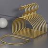 6PCS Pet Clothes Rack Storage Hanger for Pants Towel Tie,Closet Organizer for Adult Kids Gold Metal Half Round Scarf Hangers