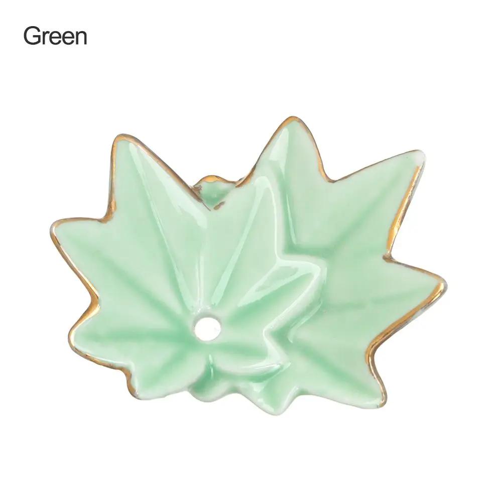 Creative Ceramic Cute Maple Incense Burner Plant Incense Holder Home Simple Agarwood Incense Stick  Table Decor