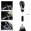 Lunsom Leather Gear Shift Knob Shift Knob Universal Auto Manual Car R-Shape (Black)