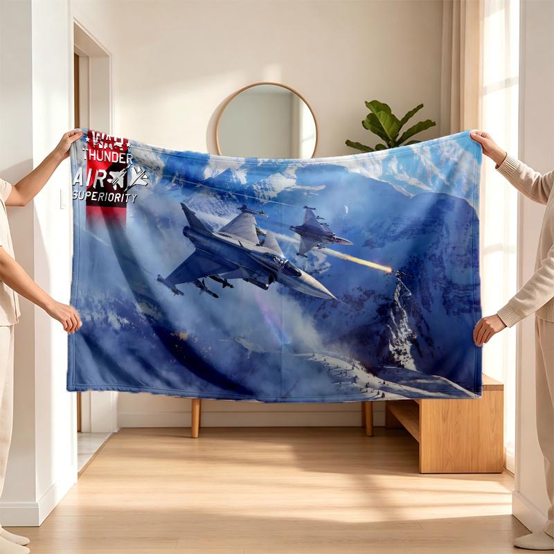 War Thunder (14) Flannel blanket a soft accent for the bedroom and living room and a cozy home gift