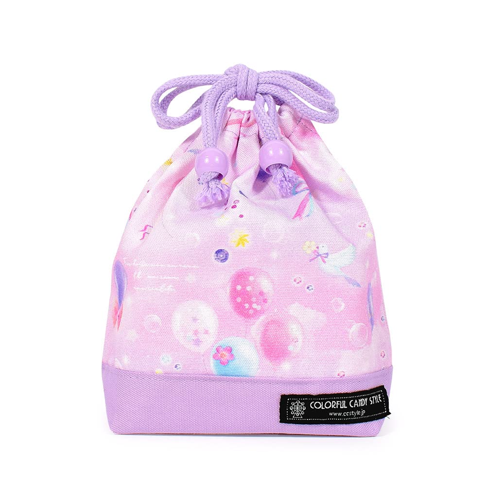 COLORFUL CANDY STYLE Small Drawstring Bag for Perfect for Elementary School Entrance and with Pastel Balloons Girls, Kindergarten, (N3585400)
