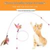 Extra Long Bite-Resistant Cat Teaser Wand with Bell & Feathers – Steel Wire Toy for Kittens & Adult Cats