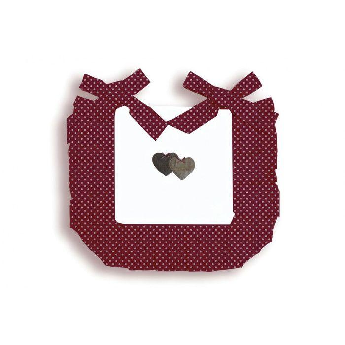 Dessus de chaise pur coton 40x40x3 cm LOVE rouge, par Soleil d'Ocre