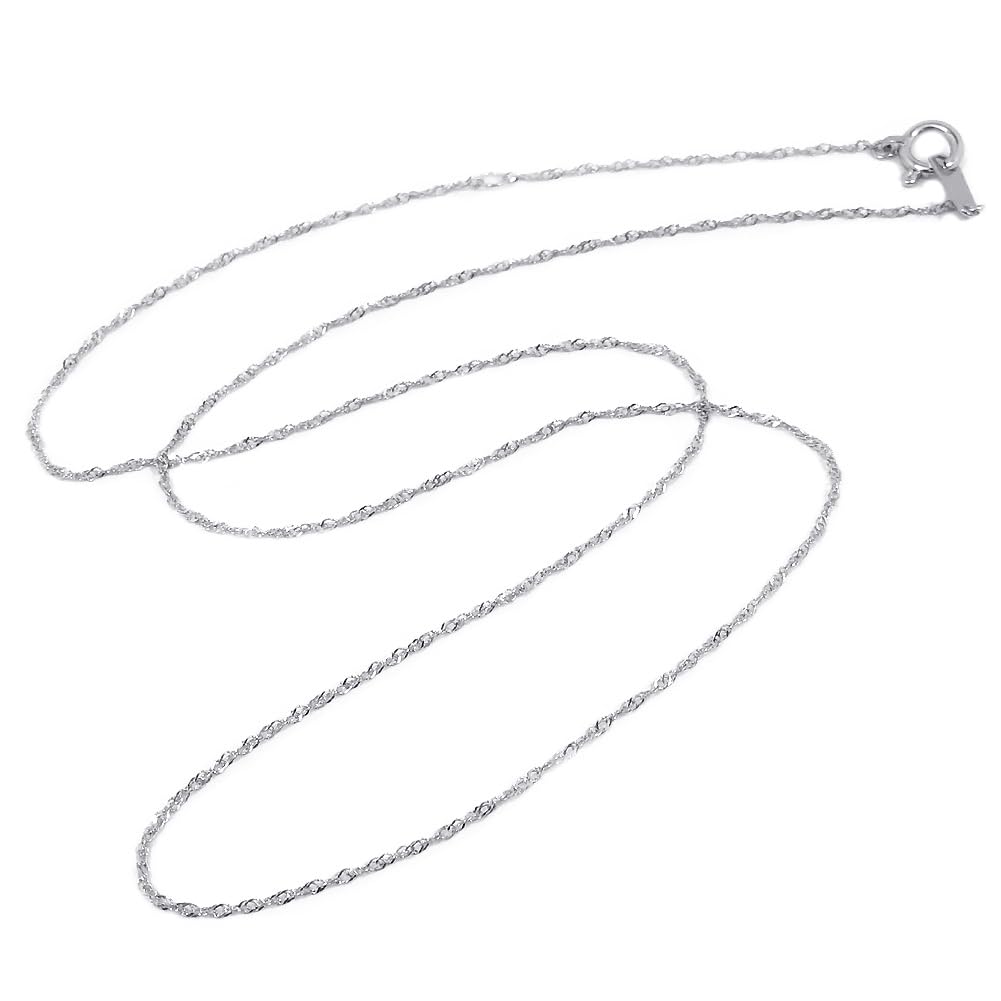 And My Jewelry Platinum Chain Screw for Pendants [Your Box] Necklace, Type, 40cm, [Gift Wrapped]