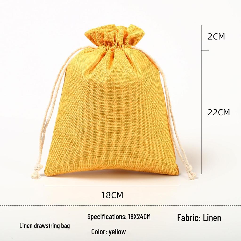 Custom Drawstring Wenwan, Cotton, Linen, or Rice Bag