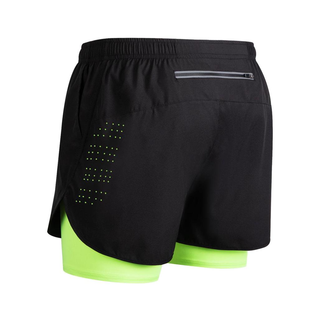 Men's Quick-Dry 2-in-1 Running Sports Shorts with Anti-Exposure Liner