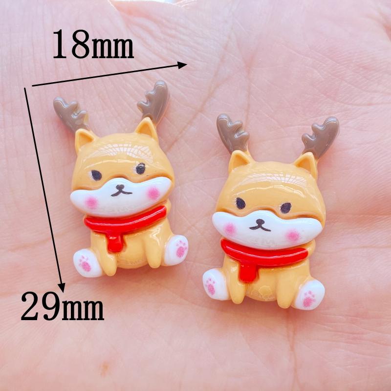 10Pcs New Mini Cute Cartoon Christmas Series Flat Back Resin Cabochons Scrapbooking DIY Jewelry Craft Decoration Accessorie