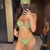 Se sukní čelenkou do vlasů Potištěná zavinovačka kolem bikin Dámské plavky Dámské plavky Čtyřdílné bikini souprava plavky plavky