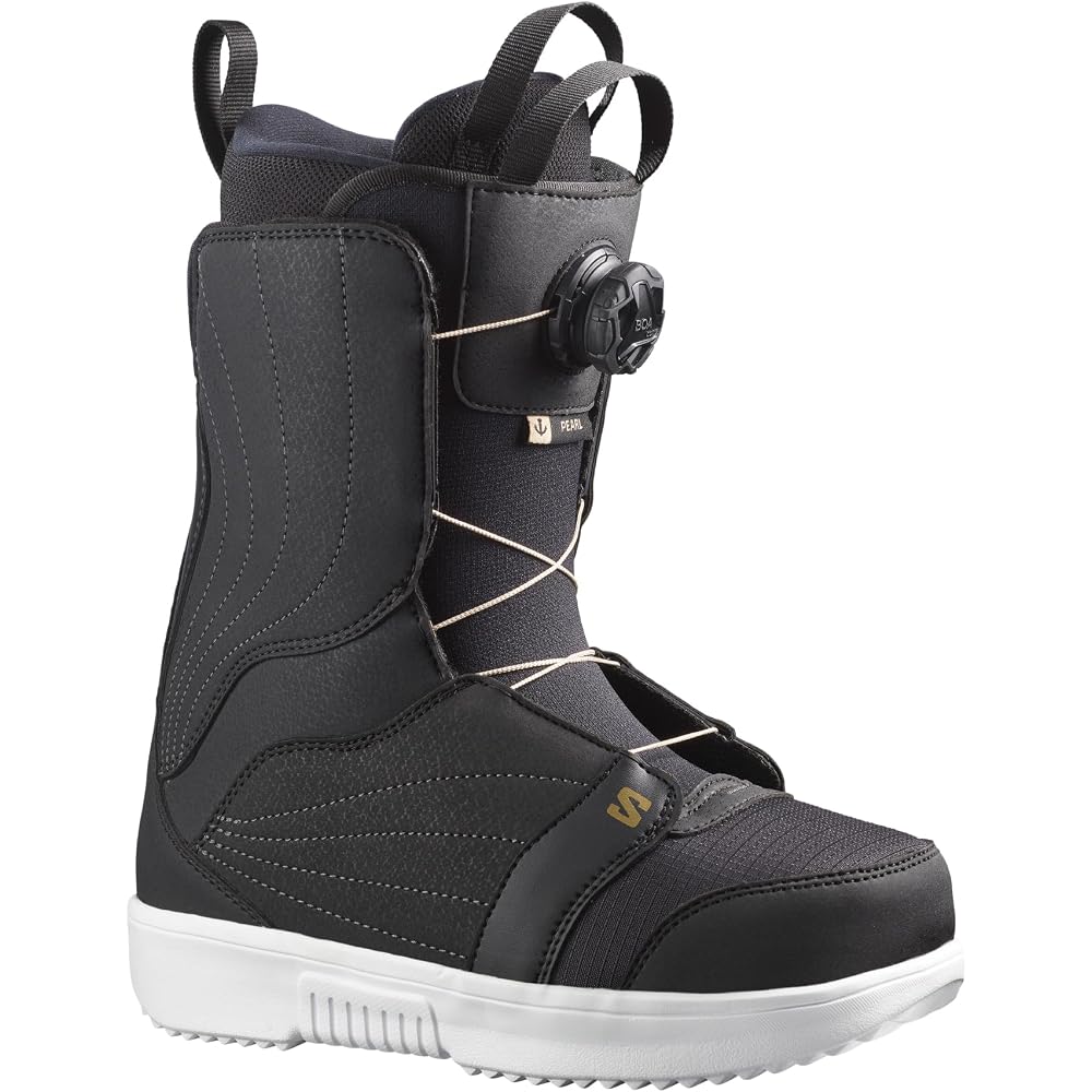 Salomon Pearl Boa Women s Snowboard Boots 25.5 cm Black White Gold 2023-24 Model