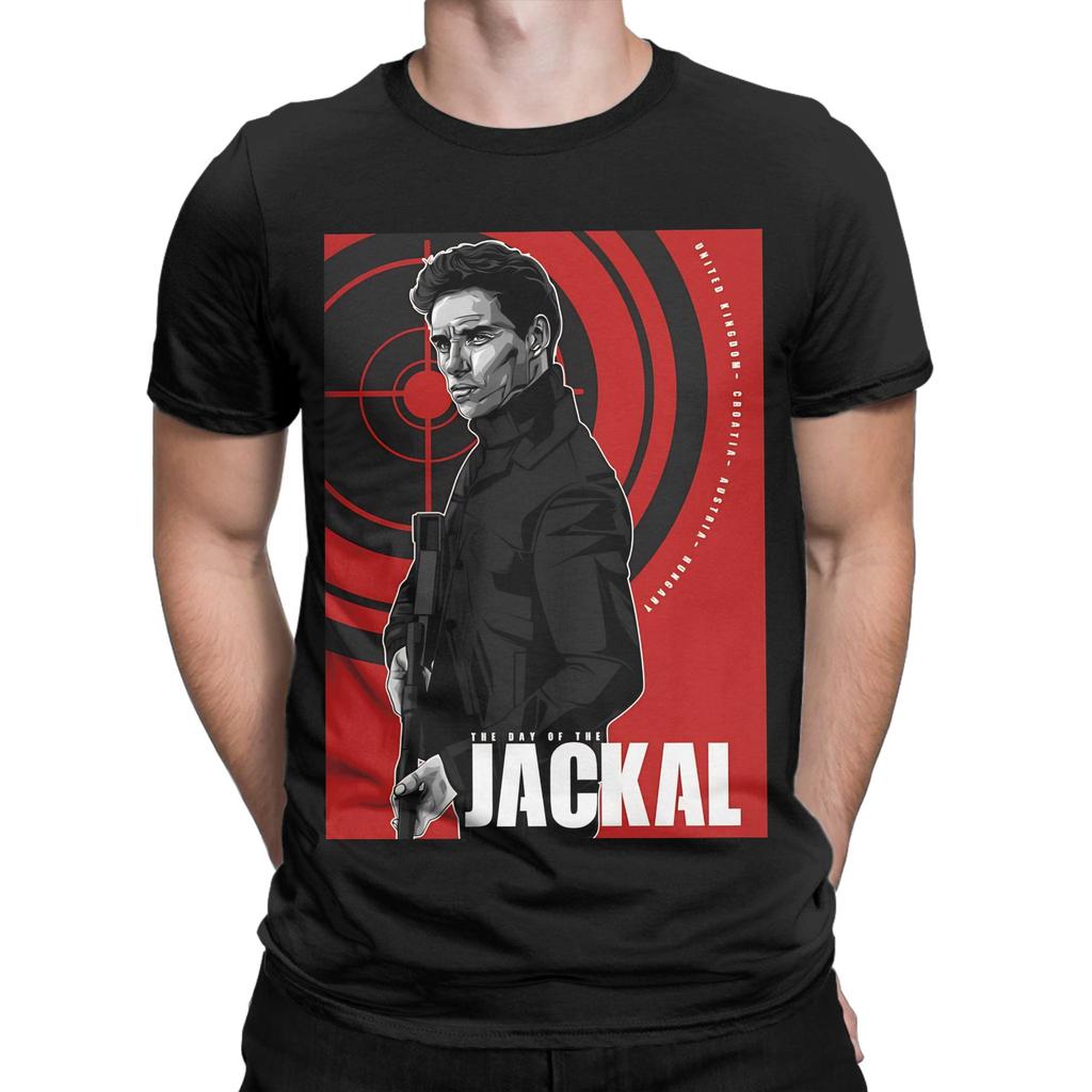 Der Tag des Schakals Staffel rot Grafik 100% Baumwolle T-Shirt Der Tag des Schakals Staffel Oberteile T-Shirts Für Unisex