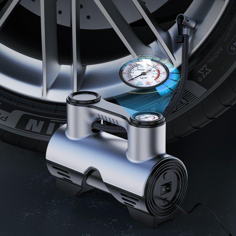 

Car-Mounted Air Pump for Small Cars, Portable Electric High-Pressure Tire Inflator, Wireless Tire Inflator, In-Stock Wired Pointer [No Light Model]