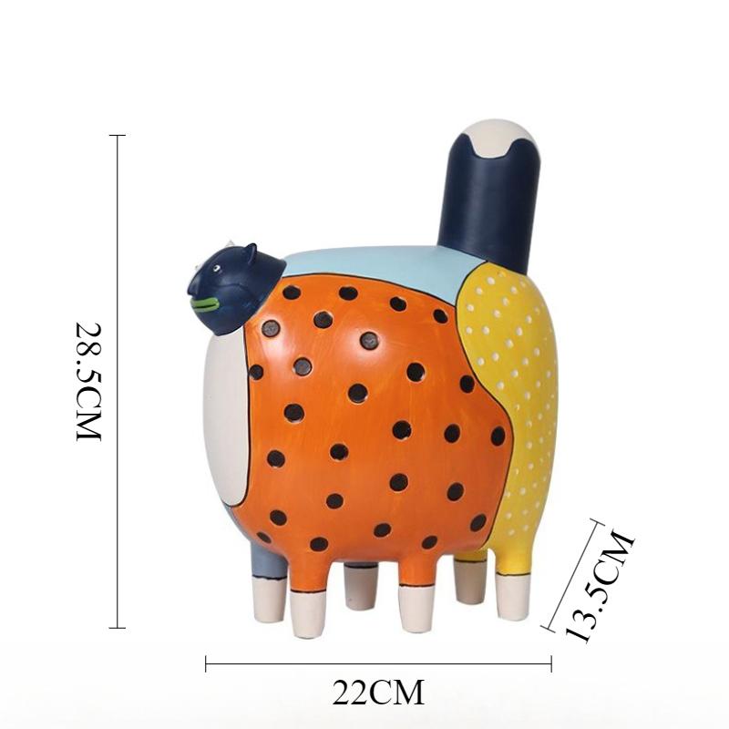 

Abstract Cat Figurine Cartoon Minimalist Miniature Cat Figurine Modern Aesthetics Ornament Home Desktop Decor Kids Ornament разноцветный