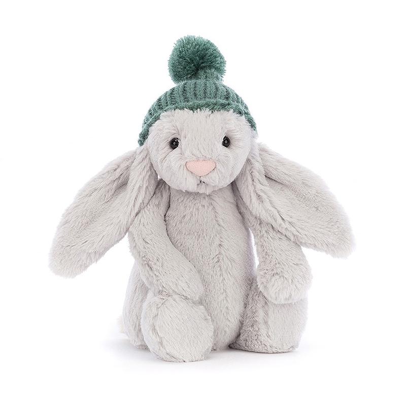 

JELLYCAT Bonnie Rabbit Series Animal Shy Warm Rabbit Silver Soothing Doll Plush Doll 18cm High