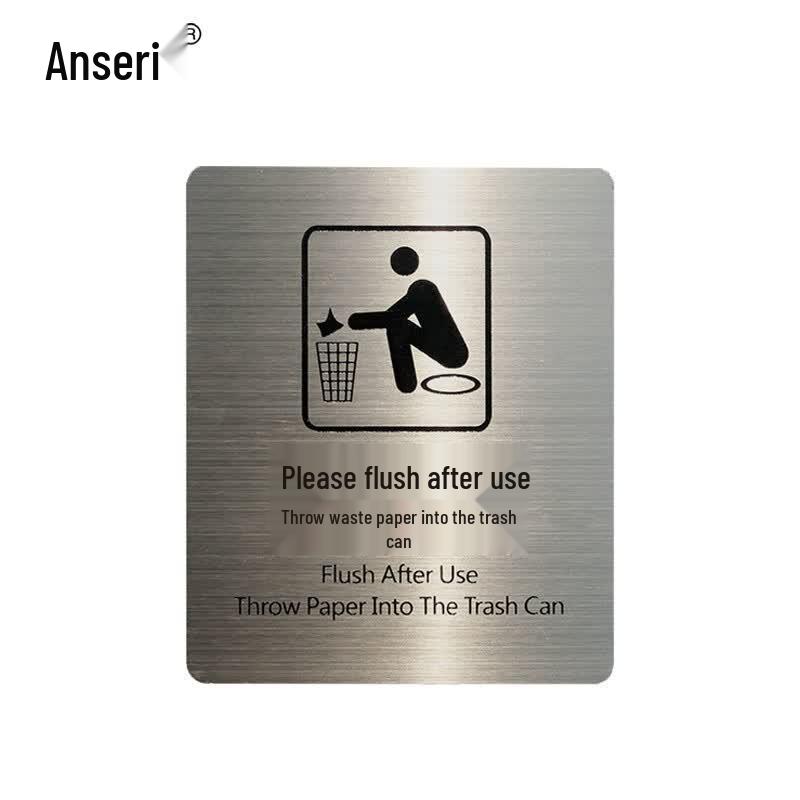 Stainless Steel Restroom Etiquette Sign