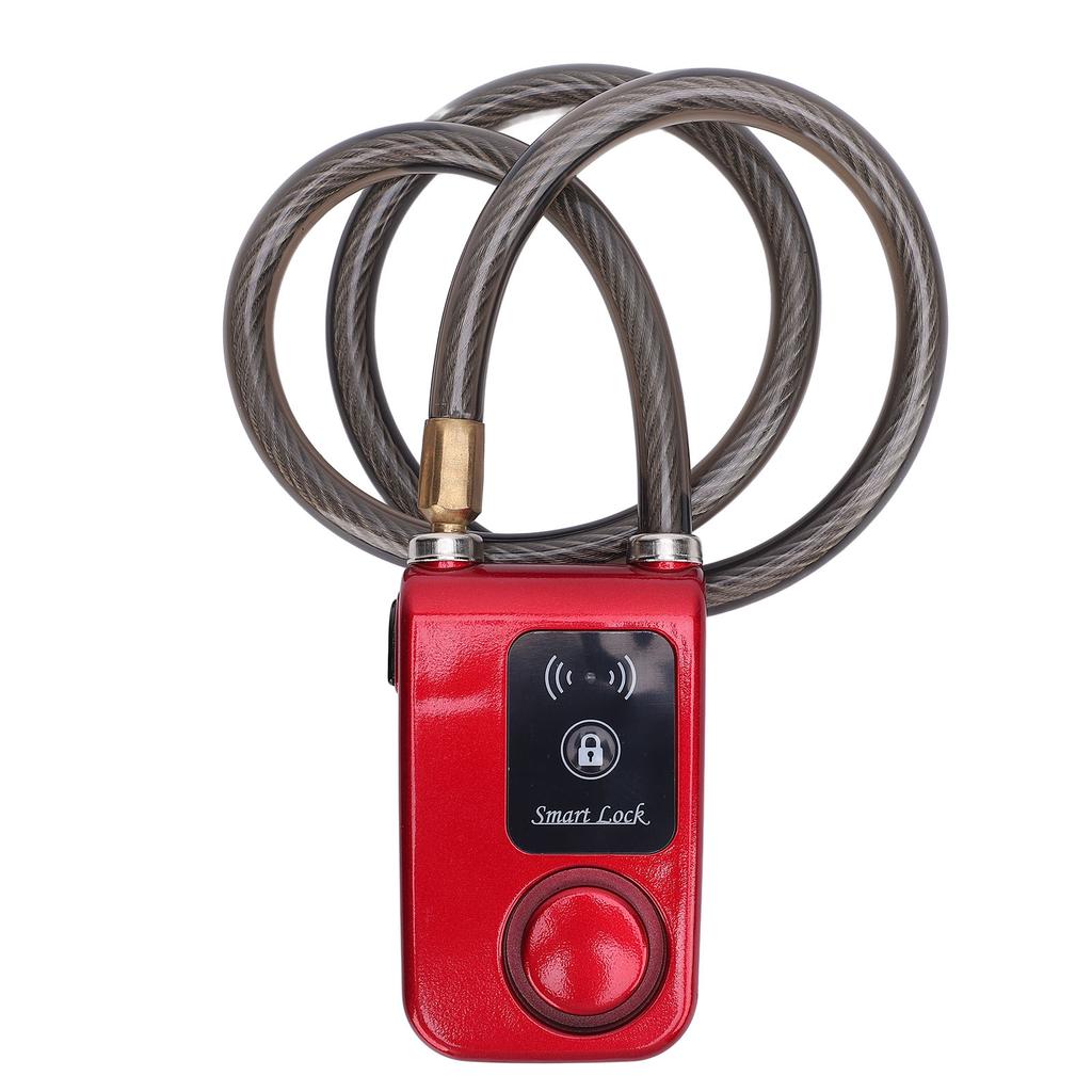 Keyless Bluetooth Motorcycle Lock IP44 Water Resistant Cycling Lock with Alarm APP Unlocking Vibration Alarm Anti Theft