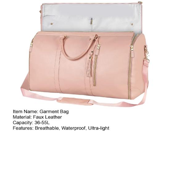 Carry-on Garment Bag Large Duffel Bag with Handle Zipper Closure Waterproof Scratch-Resistant Suit Travel Bag