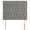 VidaXL Têtes de lit 2 pcs Gris clair 100x7x78-88 cm Velours3116710