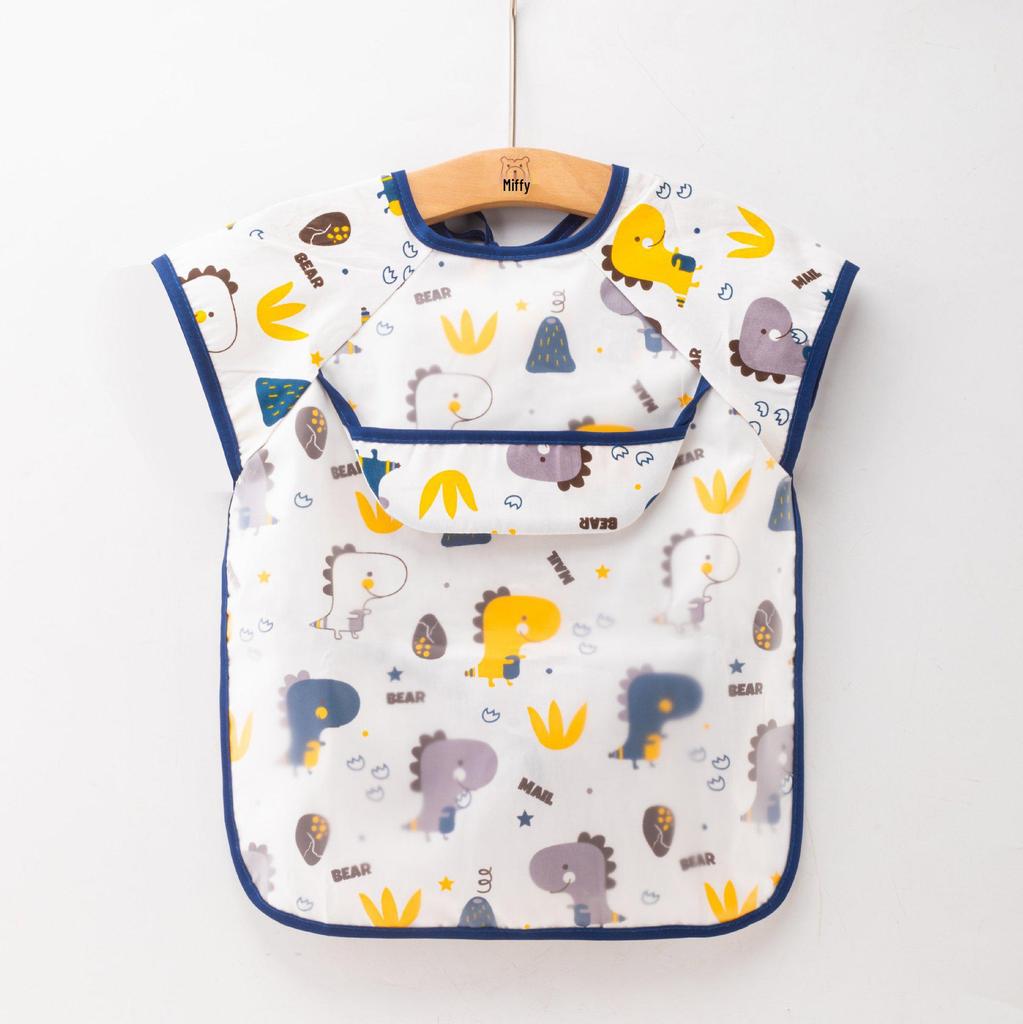 Summer Baby Bibs & Aprons - Thin Cotton, Waterproof, Stain-proof, Back-wear Coveralls