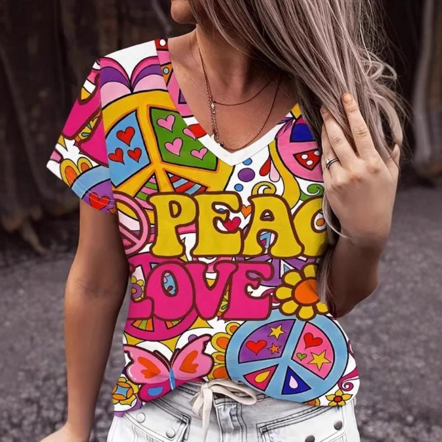 vintage women leopard print t shirt stripe short sleeve v neck tops comfortable t-shirts