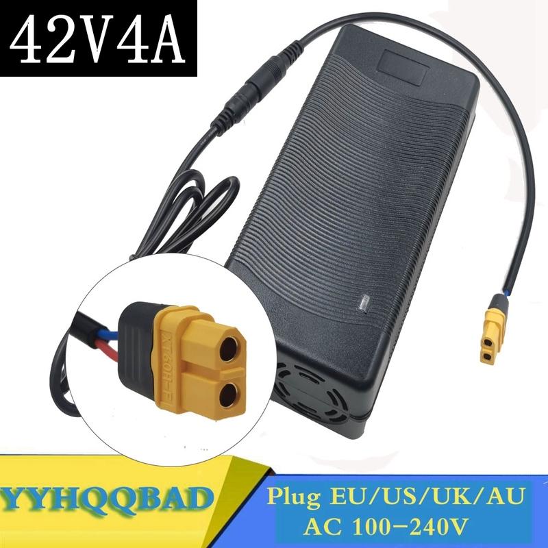 36V Charger 42V 4A Electric Bike Lithium Battery Charger for 36V Lithium Battery Pack with XT60 Socket/connector