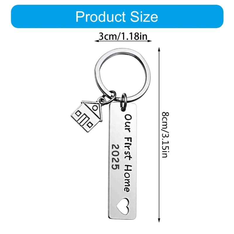 2025 Housewarming Stainless Steel Keychain Set Stylish Keyrings Pendant For New Homeowners And Thoughtful Gifts