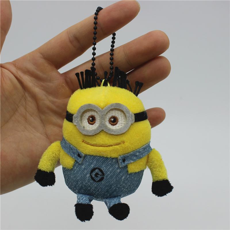 1piece Despicable Me Kevin Bob Minions Doll Keychain Cute Minion Plush Pendant Car Keychain Children's Toy Party Gift