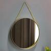 Round/Hexagonal/Rectangle Creative Makeup Mirror Metal Chain Wall Hanging Mirror  Washstand