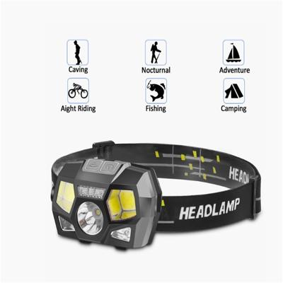 LED čelovka USB dobíjecí vodotěsná čelovka s nastavitelným popruhem přenosná svítilna pro kempování noční práci