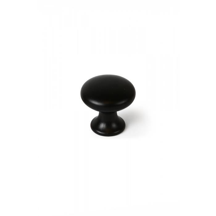 Furniture Knobs - Round - Zamak - Antik Model - Black - Set of 4